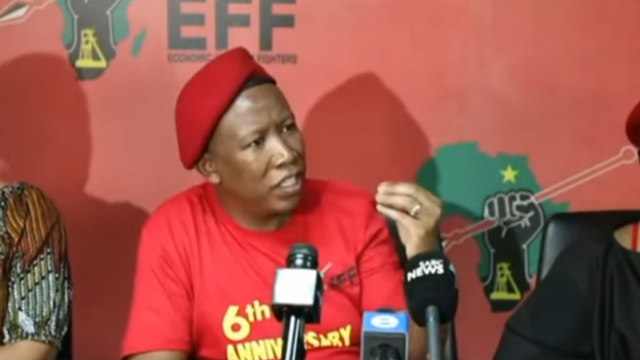 Julius Malema condemning xenophobia in South Africa, in Sep 2019