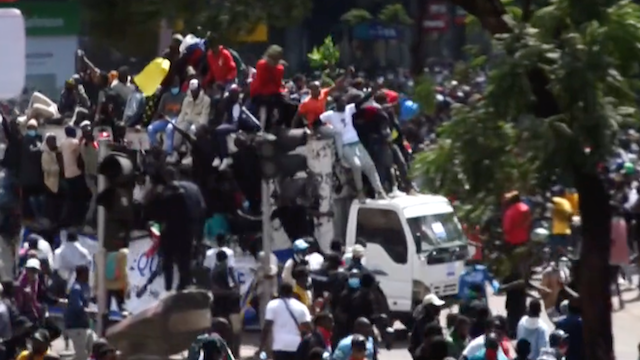 Protests in Nairobi, Kenya on June 25, 2024