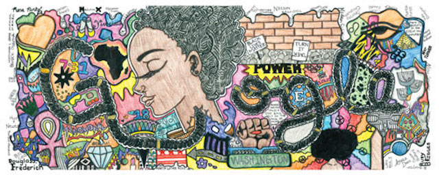 Akilah Johnson's My Afrocentric Life work that won 2016 Google Doodle Contest  (Source: Google)