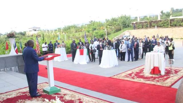 General Evariste Ndayishimiye addressing EU Ambassadors in Burundi on Feb 2, 2021