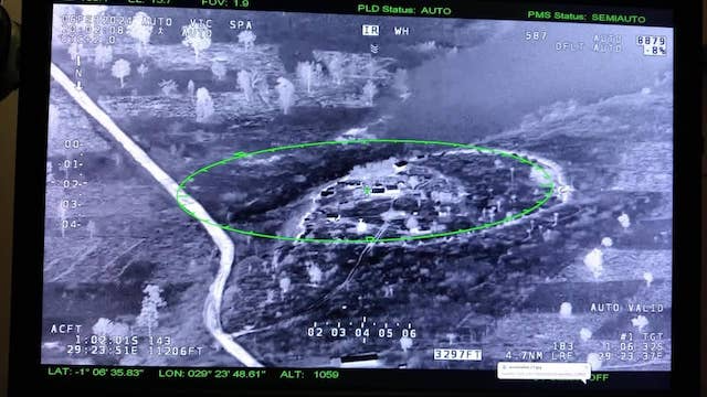  KAHUNGA position,  6 km North of the town of  KIWANJA, where the Radar of RDF Forces was located.