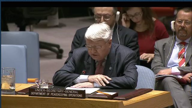 UN Peacekeeping Head Herve Ladsous Briefing UN Security Council on Jan 22, 2015