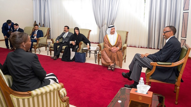 Paul Kagame, Louise Mishikiwabo receiving a delegation from the United Arab Emirates in Kigali in June 2015 Paul Kagame, Louise Mishikiwabo receiving a delegation from the United Arab Emirates in Kigali in June 2015