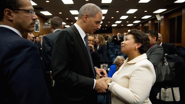 US Attorney Loretta Lynch with US Attorney General Eric Holder 