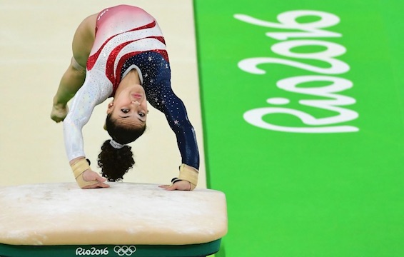 Laurie Hernandez of US Women Gymnastic team  on the beam