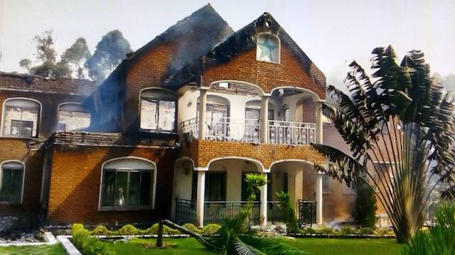 President Joseph Kabila's private residence in North-Kivu set ablaze on Dec 25, 2017