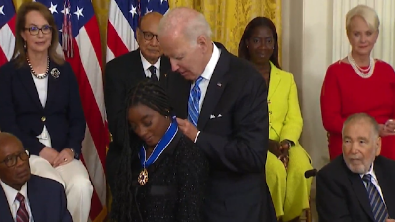 Simone Biles Awarded Medal of Freedom by President Joe Biden, July 7,  2022