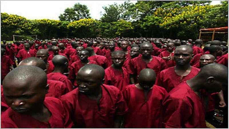 Rwandan Youth in a Concentration Prison Camp in Rwanda in 2010