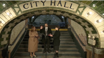 Zohran Kwame Mamdani's Inauguration Ceremony with New York Attorney General Letitia James,  NY City on Jan  1, 2026